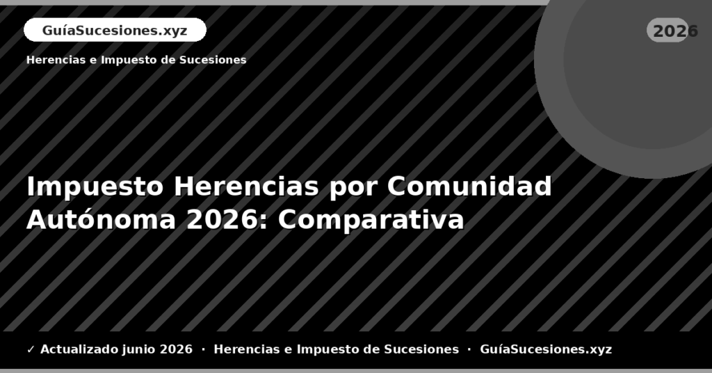 Impuesto Herencias por Comunidad Autónoma: Comparativa