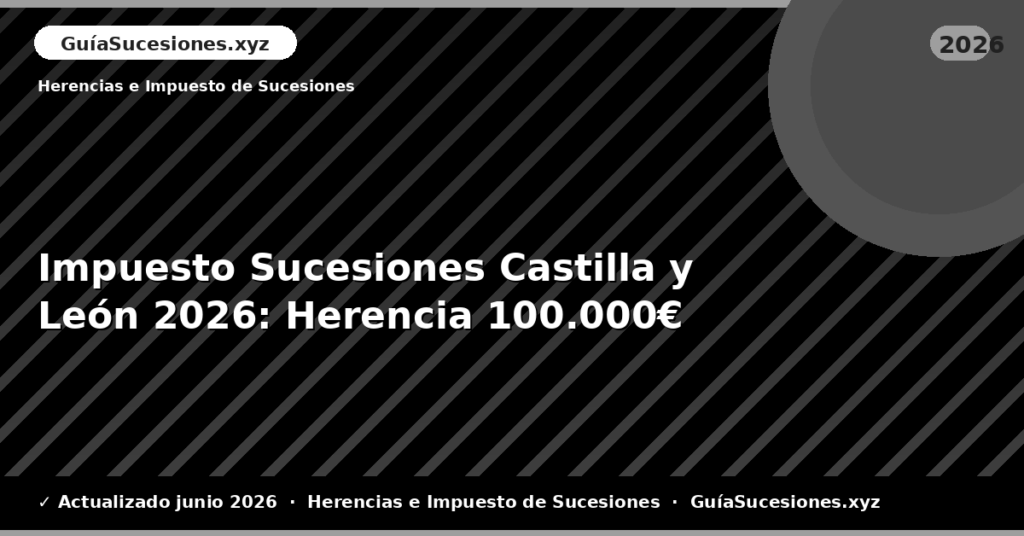 Impuesto Sucesiones Castilla y León: Herencia 100.000€