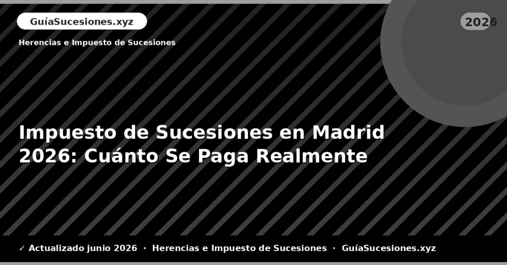 Impuesto de Sucesiones en Madrid: Cuánto Se Paga Realmente